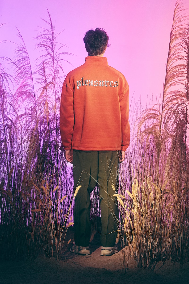 PLEASURES Fall Winter 2020 Collection Lookbook Release Jacket Bag Hat Hoodie Pants Pawel Jaszczuk Mossy Oak Crocs Taikan