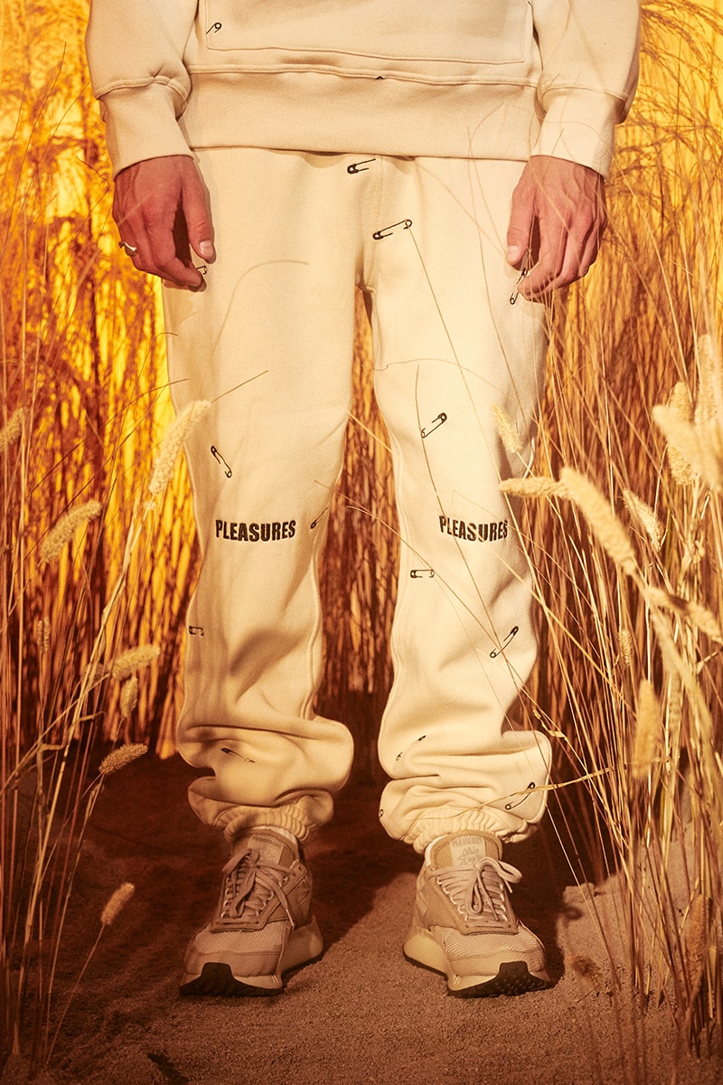 PLEASURES Fall Winter 2020 Collection Lookbook Release Jacket Bag Hat Hoodie Pants Pawel Jaszczuk Mossy Oak Crocs Taikan