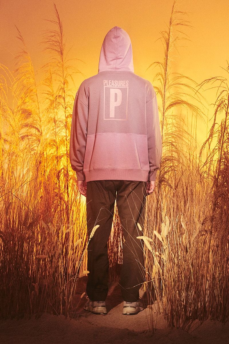 PLEASURES Fall Winter 2020 Collection Lookbook Release Jacket Bag Hat Hoodie Pants Pawel Jaszczuk Mossy Oak Crocs Taikan