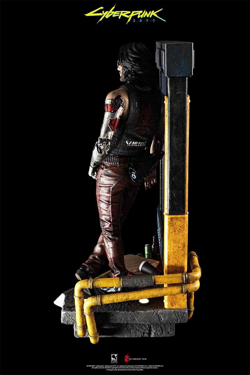purearts model statue replica 1 4th scale cyberpunk 2077 cd projekt red keanu reeves johnny silverhand toys collectibles 