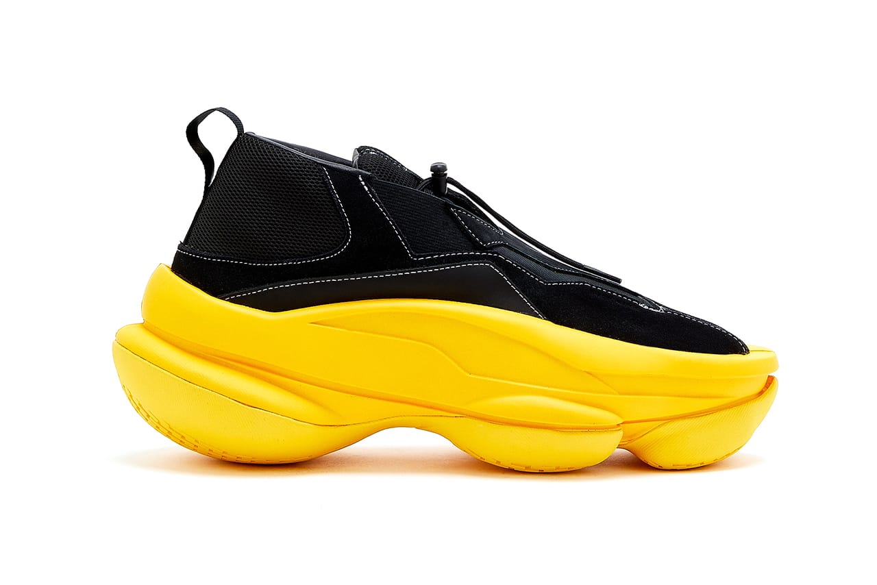 black and yellow designer shoes
