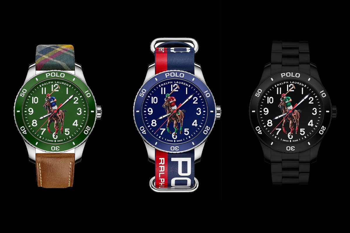 ralph lauren polo logo horse player diver diving watches accessories timepiece 