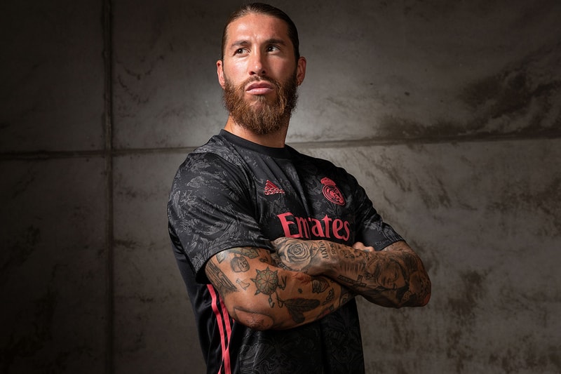 Real Madrid 2020 2021 third kit release information black grey art inspired release