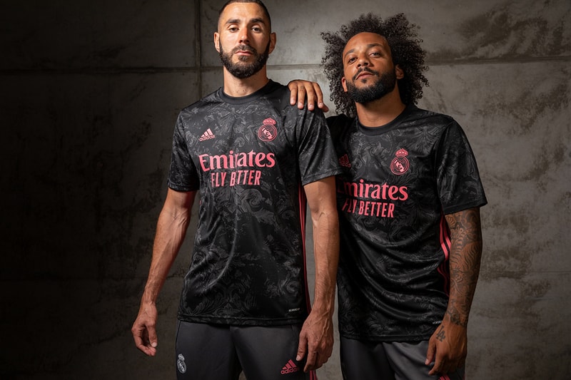 Real Madrid 2020 2021 third kit release information black grey art inspired release