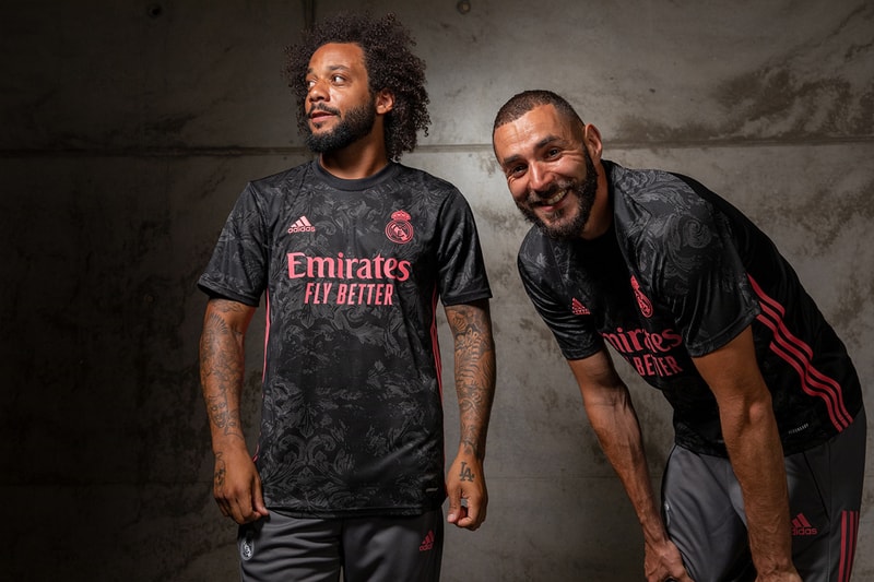 Real Madrid 2020 2021 third kit release information black grey art inspired release