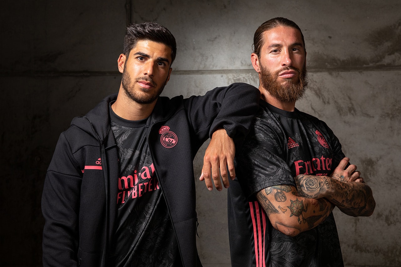 Real Madrid 2020 2021 third kit release information black grey art inspired release