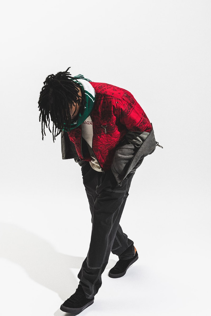 Reese Cooper Fall Winter 2020 "If A Tree Falls" Collection FW20 HBX Shop Now Garments Menswear Technical Hiking Americana Prints Vintage T Shirts Sherpa Jacket Fleece Bandana Work Jackets