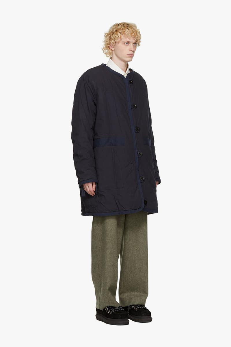 sacai sherpa jackets cotton blend khaki brown green navy off-white release information fleeces expensive high end