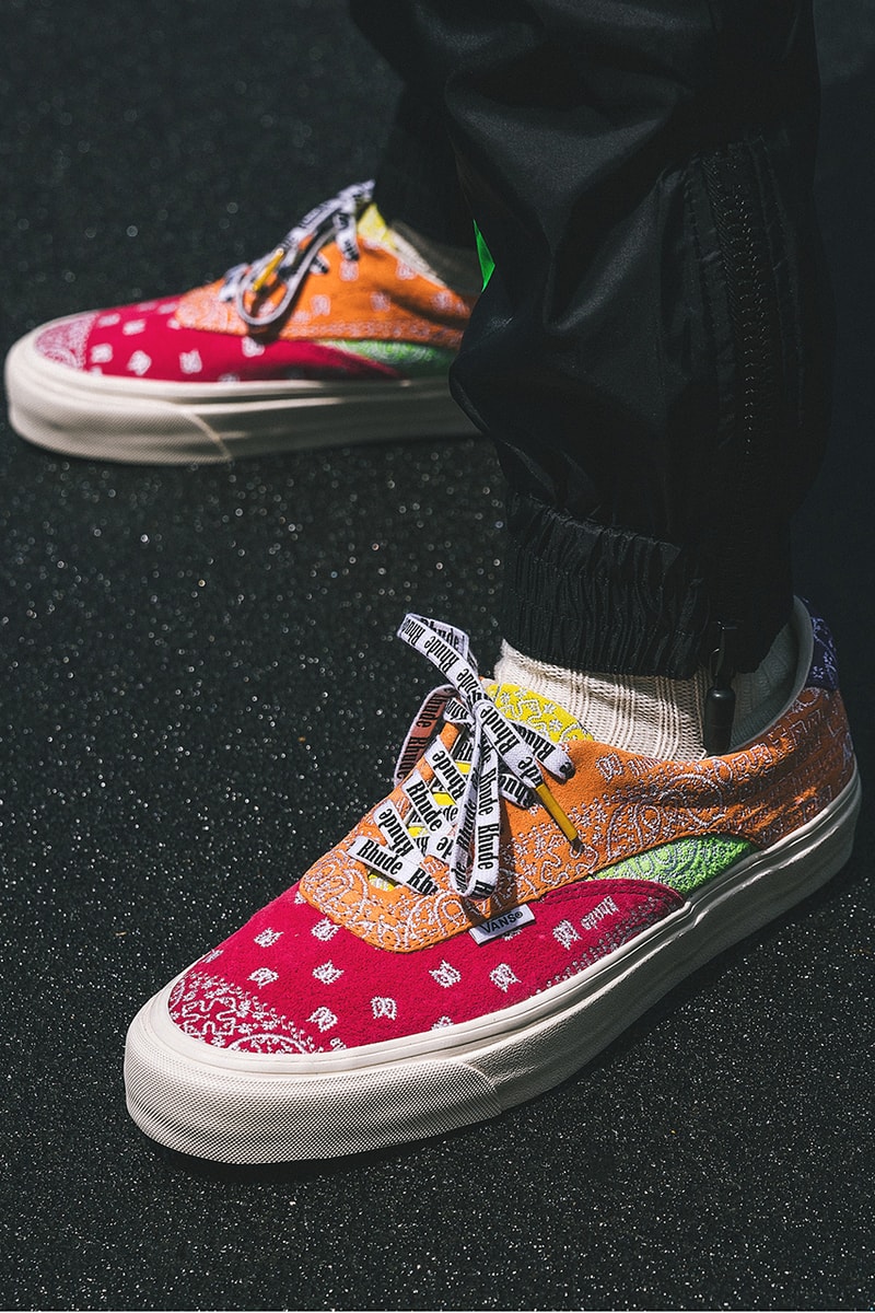 RHUDE x Vans Diamo Acer Ni Bandanan Embroidery Colorways Release Information First Look Exclusive HBX Drop Date Rhuigi Villaseñor Suede Canvas