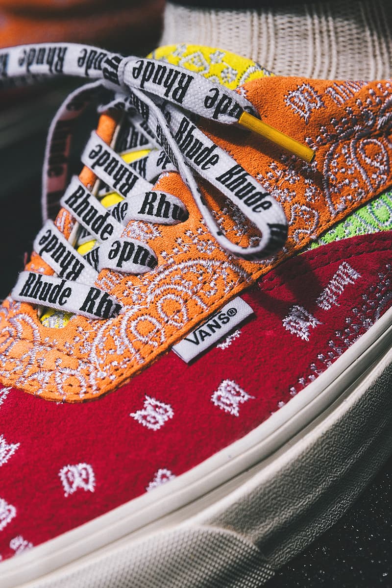 RHUDE x Vans Diamo Acer Ni Bandanan Embroidery Colorways Release Information First Look Exclusive HBX Drop Date Rhuigi Villaseñor Suede Canvas