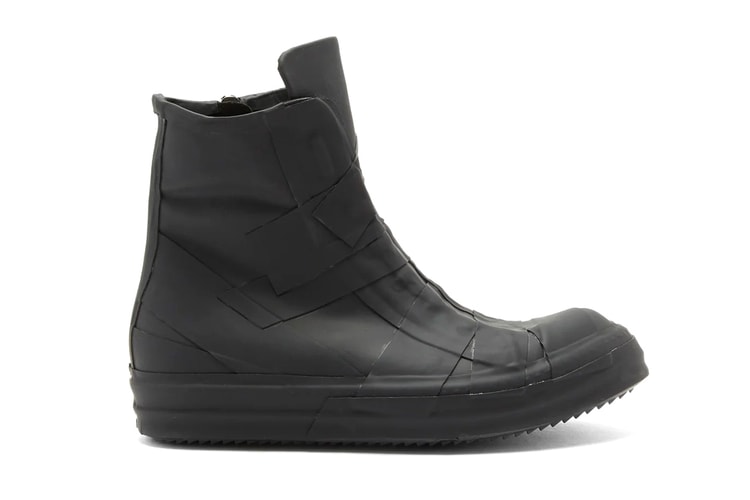 Rick Owens Crafts Sleek Black Bondage-Inspired High-Tops