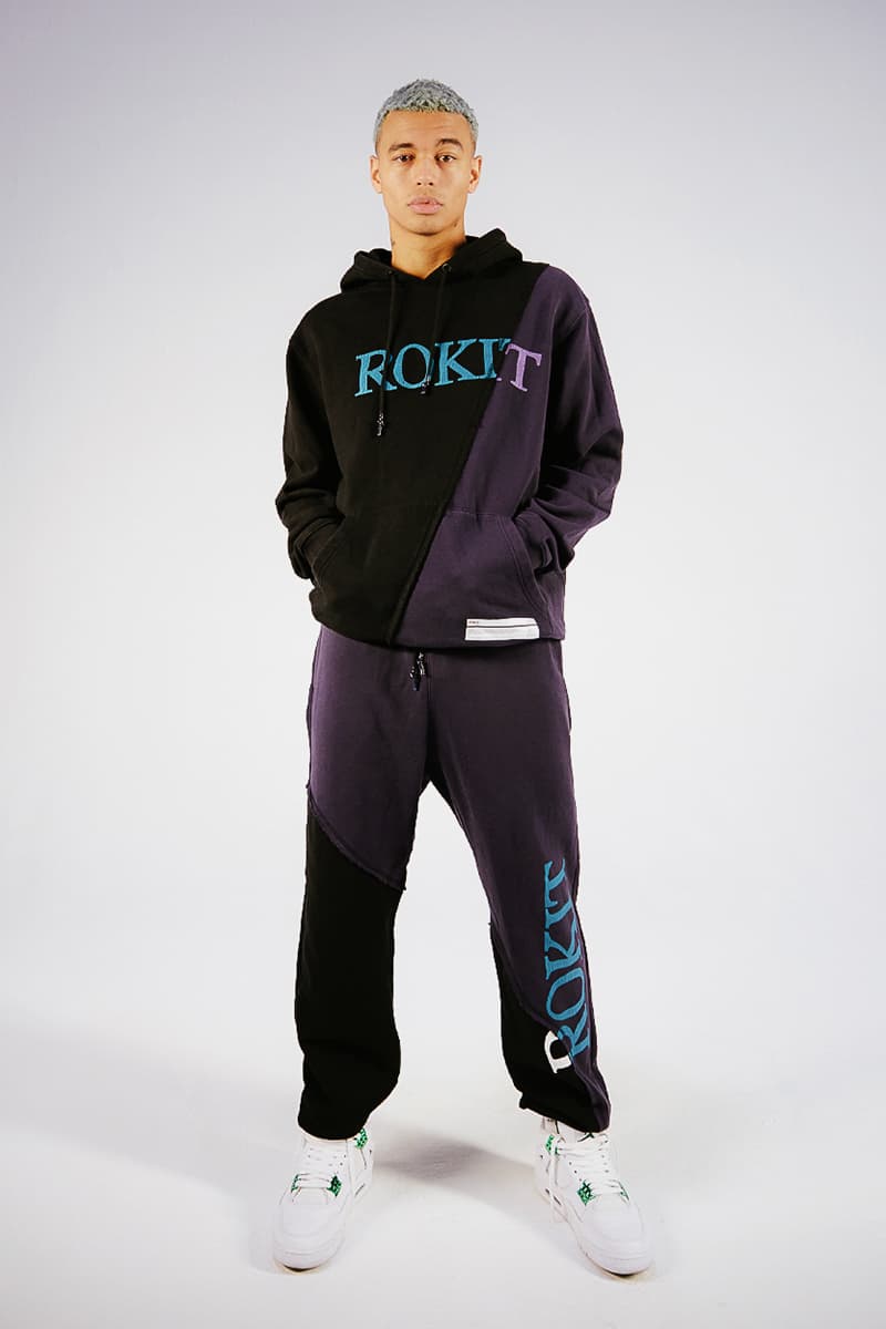 Rokit Fall 2020 Lookbook menswear streetwear f20 collection jackets hoodies pants trousers t shirts graphics tees