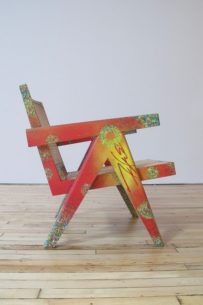READYMADE and Futura Laboratories Crafts Chair from Plastic Bottle Lids furniture Saint Michael home 