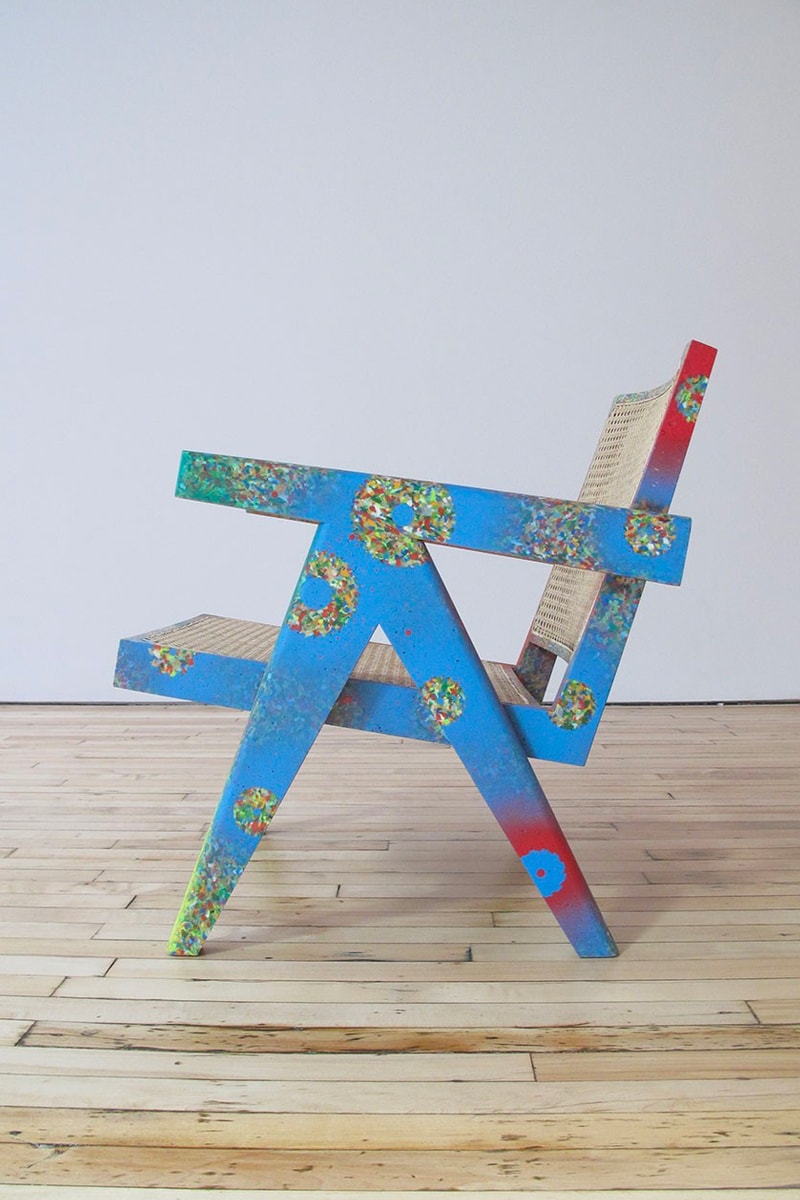 READYMADE and Futura Laboratories Crafts Chair from Plastic Bottle Lids furniture Saint Michael home 
