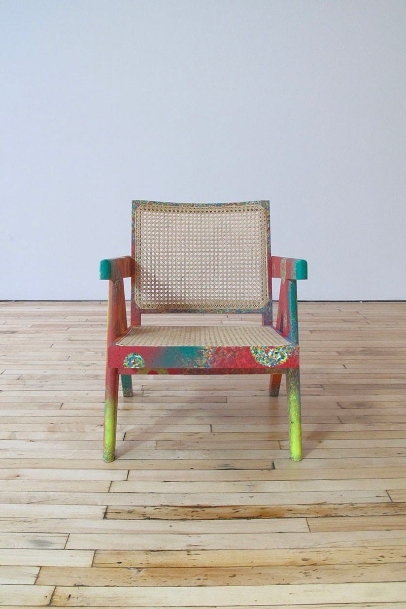 READYMADE and Futura Laboratories Crafts Chair from Plastic Bottle Lids furniture Saint Michael home 