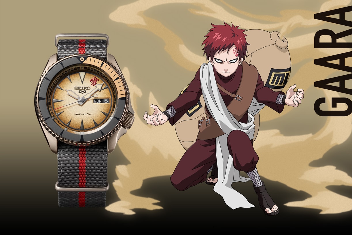 seiko 5  sports SRPF70 SRPF75 SRPF73 SRPF69 SRPF71 SRPF65 SRPF67 naruto boruto sarada sasuke gara gaara rock lee shikamaru collaboration collection watches release date info buy 6500 limited edition