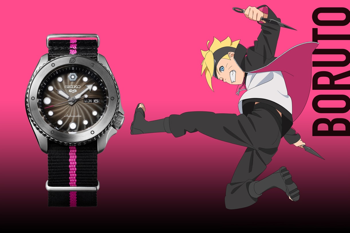 seiko 5  sports SRPF70 SRPF75 SRPF73 SRPF69 SRPF71 SRPF65 SRPF67 naruto boruto sarada sasuke gara gaara rock lee shikamaru collaboration collection watches release date info buy 6500 limited edition