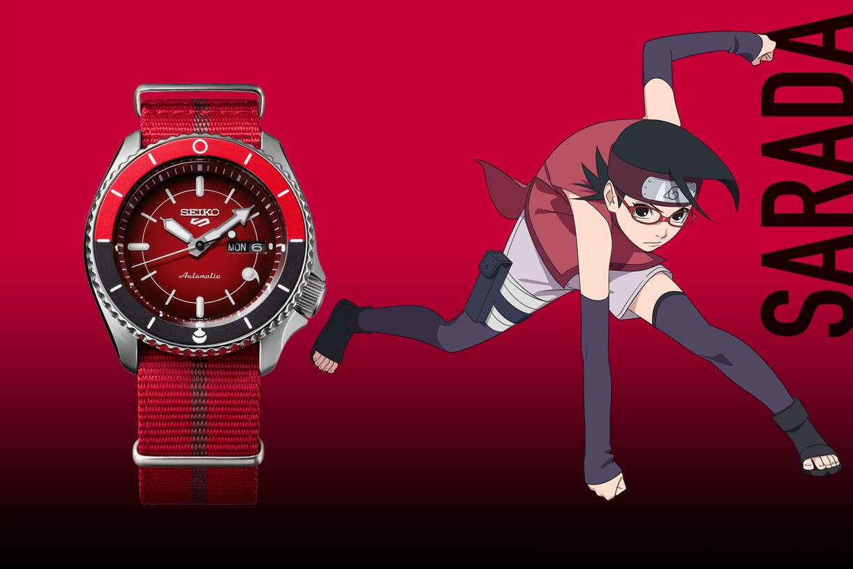 seiko 5  sports SRPF70 SRPF75 SRPF73 SRPF69 SRPF71 SRPF65 SRPF67 naruto boruto sarada sasuke gara gaara rock lee shikamaru collaboration collection watches release date info buy 6500 limited edition