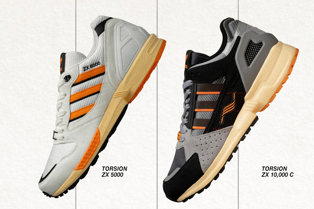 size? x adidas Originals ZX 5000 & ZX 10000C Release Information Collaboration Footwear Sneaker Drop Date Closer Look Question Mark Limited Exclusive Editions 20th Anniversary Retailer Jacques Chassaing Vintage Retro Runner Torsion