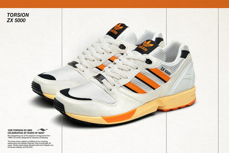 size? x adidas Originals ZX 5000 & ZX 10000C Release Information Collaboration Footwear Sneaker Drop Date Closer Look Question Mark Limited Exclusive Editions 20th Anniversary Retailer Jacques Chassaing Vintage Retro Runner Torsion