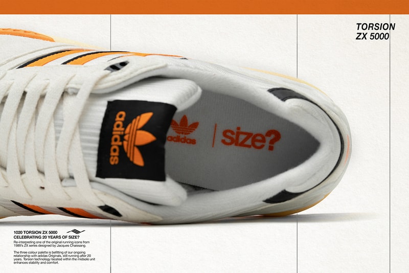 size? x adidas Originals ZX 5000 & ZX 10000C Release Information Collaboration Footwear Sneaker Drop Date Closer Look Question Mark Limited Exclusive Editions 20th Anniversary Retailer Jacques Chassaing Vintage Retro Runner Torsion