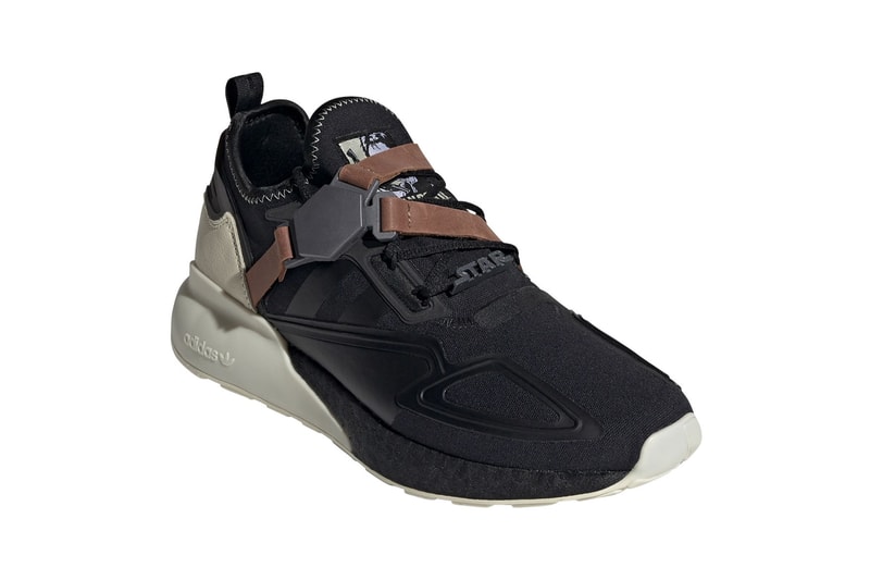 'Star Wars' adidas ZX 2K BOOST "Han Solo" "Core Black/Sand" Release Information First Closer Look Shoe Sneaker Drop Date Three Stripes