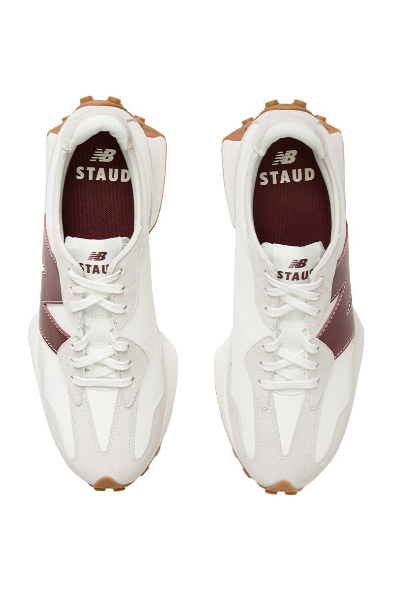 STAUD x New Balance 327 Sneaker Collaboration colorway womens sizes release date info buy september 24 2020
