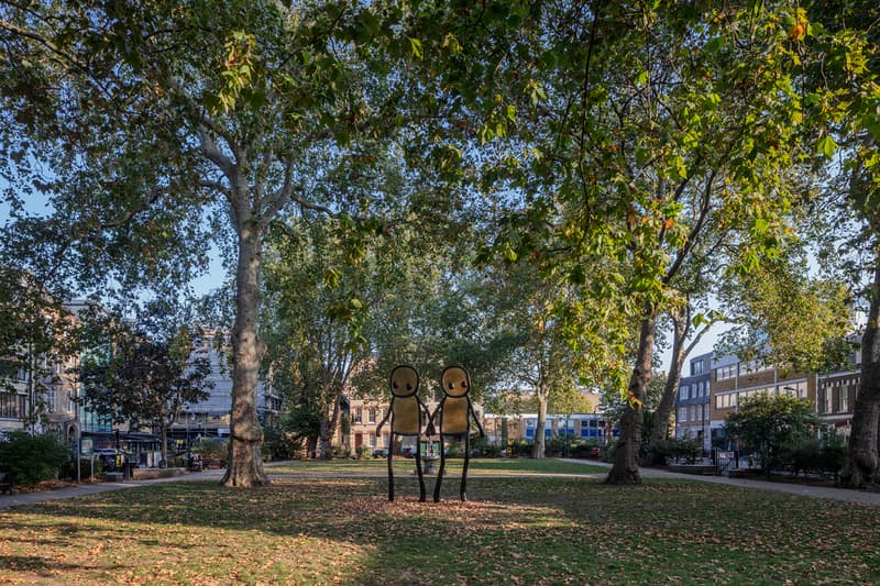 stik holding hands public sculpture london united kingdom artworks