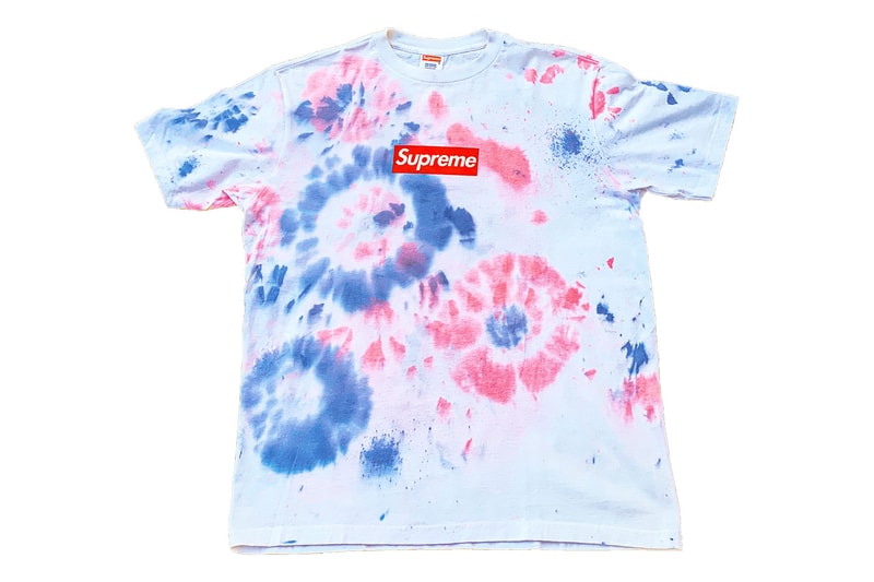 Supreme Tie-Dye Box Logo $52,000 USD Auction sale interview max miller supgrails hyp lil keed friends family tee shirt bogo bid sample