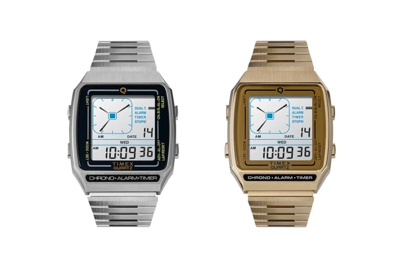 Timex Reissues Nostalgic 1980 Q Timex Digital LCA watches menswear accessories clock digital analog gold silver