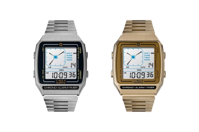 Timex Reissues Nostalgic 1980 Q Timex Digital LCA watches menswear accessories clock digital analog gold silver