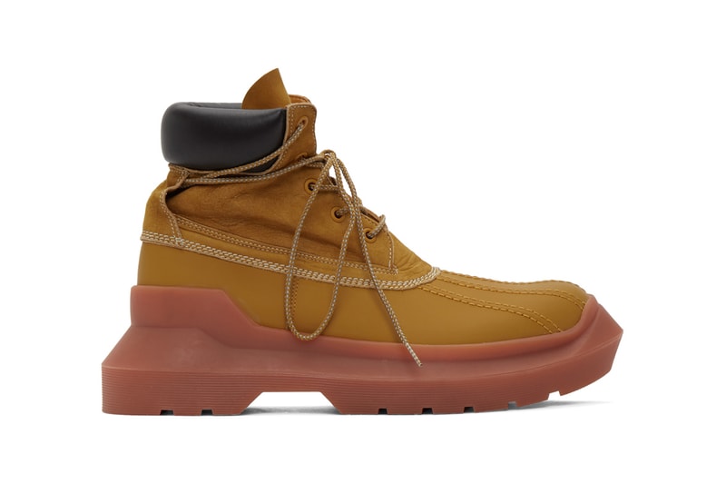 UNDERCOVER Paneled Boots Beige Black Pink Green Jun Takahashi Ankle Bootie Leather Suede Raised Seams Chunky Angled Sole Unit Tactile Japanese Utility 