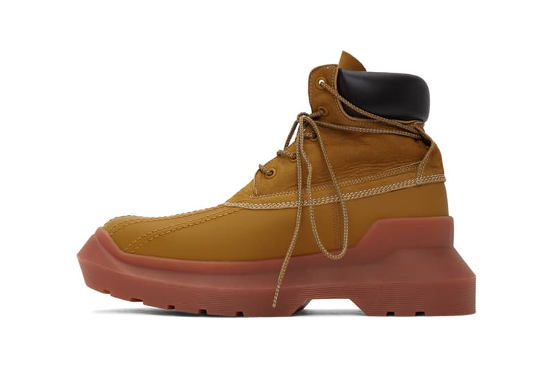 UNDERCOVER Paneled Boots Beige Black Pink Green Jun Takahashi Ankle Bootie Leather Suede Raised Seams Chunky Angled Sole Unit Tactile Japanese Utility