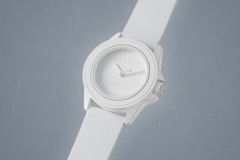 unimatic mihara yasuhiro watches Modello Uno U1-MY2 triple white timepiece 