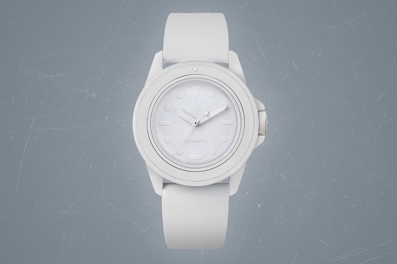 unimatic mihara yasuhiro watches Modello Uno U1-MY2 triple white timepiece 