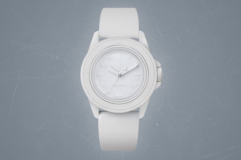 unimatic mihara yasuhiro watches Modello Uno U1-MY2 triple white timepiece