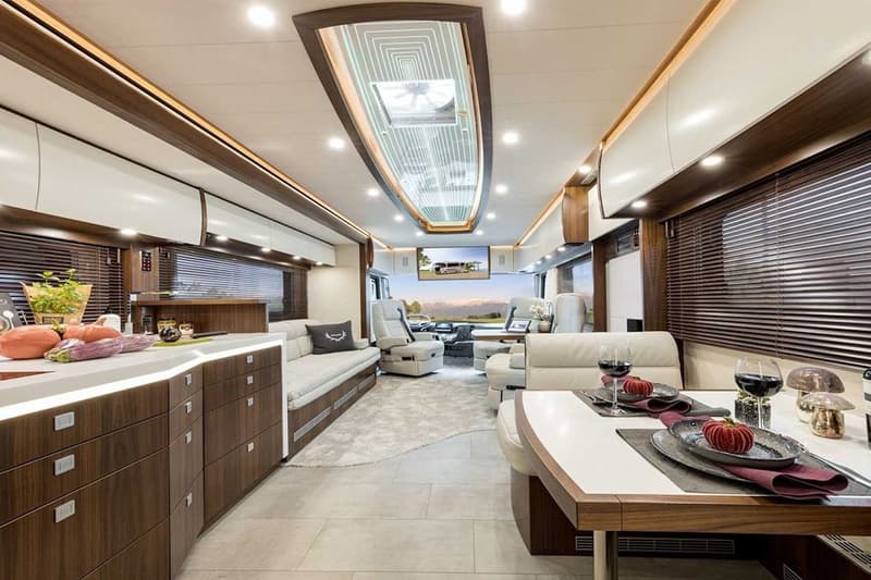 VARIOmobil Perfect 1200 Platinum Motorhome RV $1.7M USD Benz Actros 2453 Mercedes-AMG GT 10.7-liter turbo-diesel six-cylinder engine Luxury Automotive Travel Design