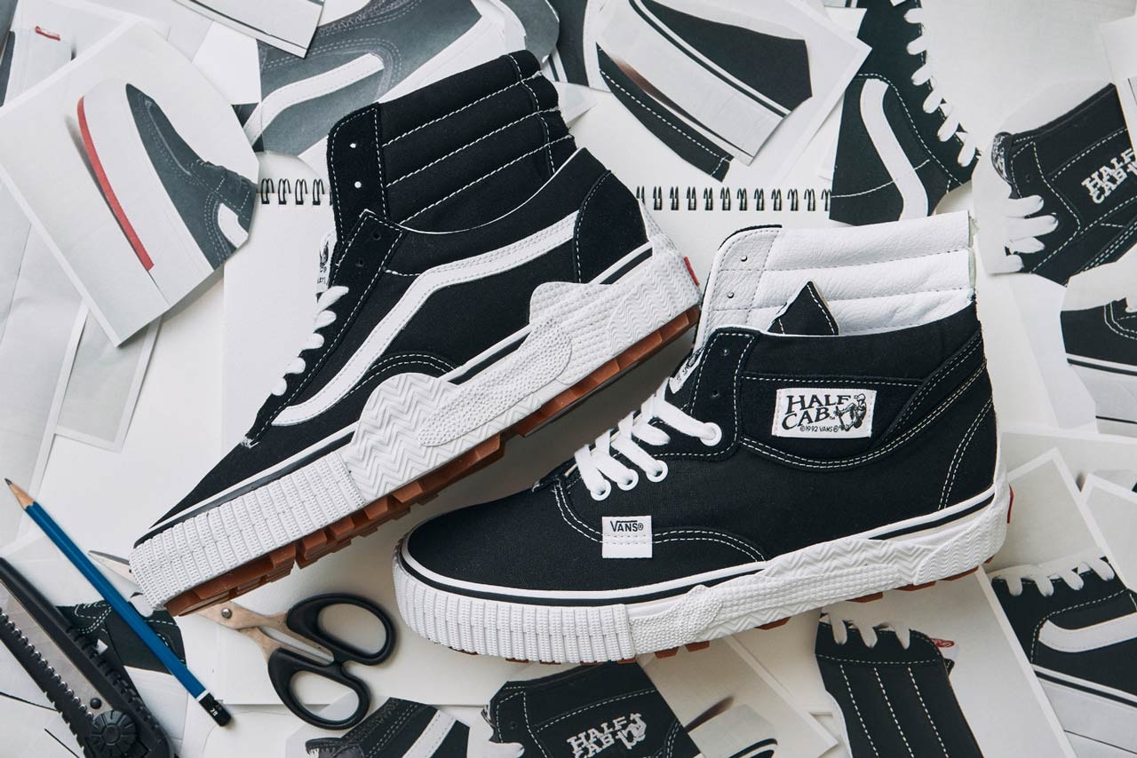 vault by vans sk8 hi half cab slip on era rowley old skool cut and paste pack black white gum official release date info photos price store list buying guide