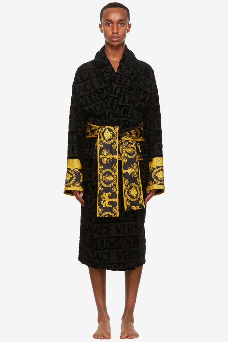 versace black and gold dressing gown Versace BAROQUE HEART BAROQUE UNISEX - Dressing gown - black