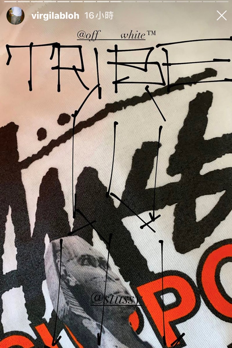 Virgil Abloh Teases Off White Stüssy Collab Info #BlackLivesMatter