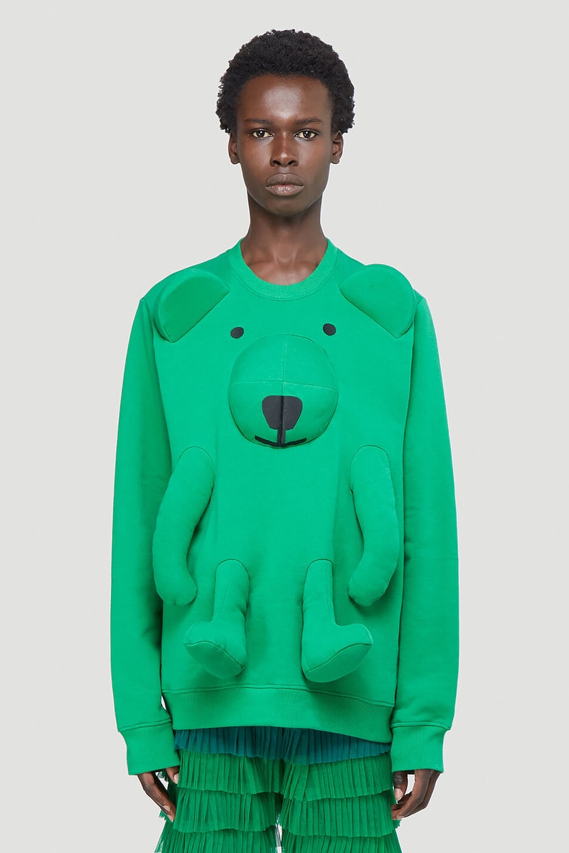 Walter Van Beirendonck Bear Sweatshirt Green LN-CC Release Information Drop Menswear Belgian Design Antwerp Six Fall Winter 2020 FW20 Technical Fabrication