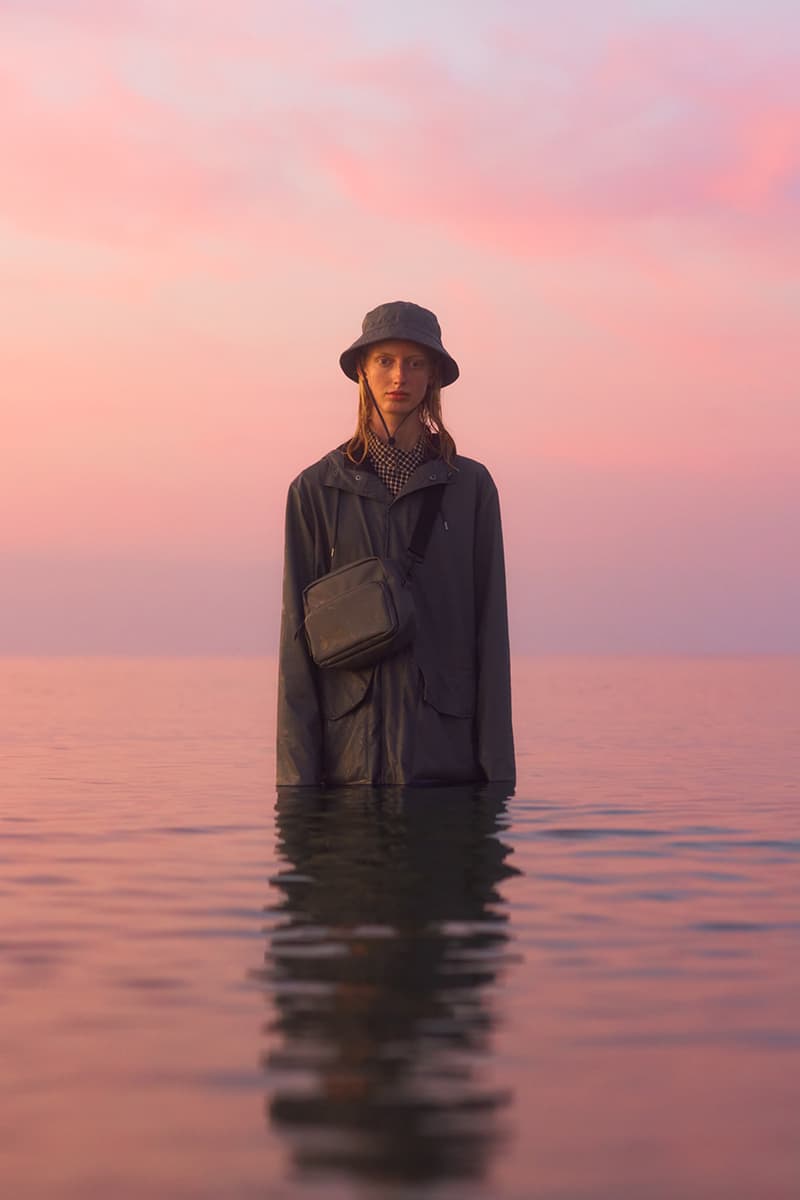 Wood Wood by RAINS Fall/Winter 2020 Collection FW20 Raincoats Coats Bags Hats Archives Denmark Danish Design Fashion Unisex "Bubble-Arrow" Lookbook