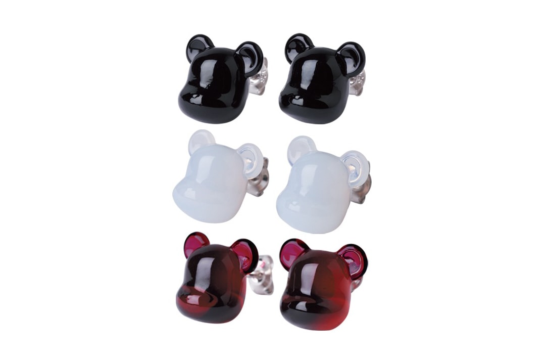 Baccarat x Medicom Toy Crystal BE@RBRICK Jewelry brooch pin necklace bijoux glass collaboration collection red white black earring