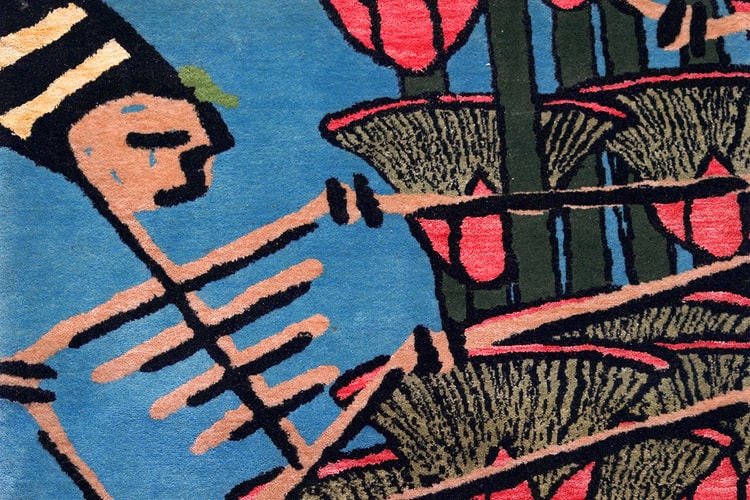 Gianni Lee Brings His Surrealist Skeleton Figures to a Limited Series of Rugs