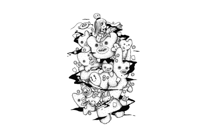 abstract odd fruits everyday is a doodle art zine book release