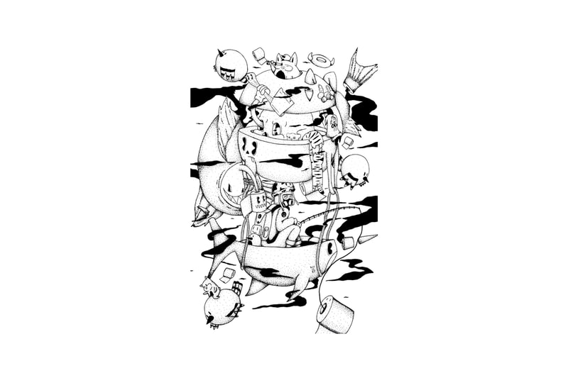 abstract odd fruits everyday is a doodle art zine book release
