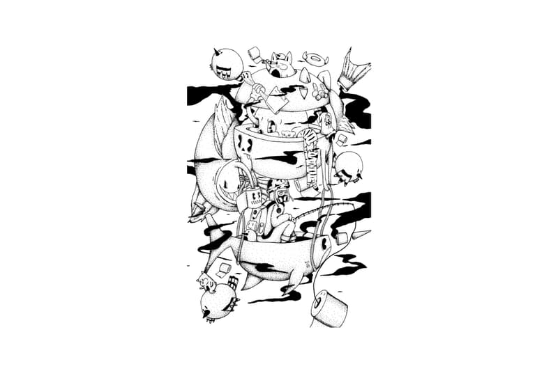 abstract odd fruits everyday is a doodle art zine book release