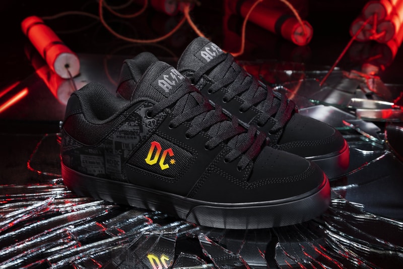 ac dc shoes back in black 40th anniversary collection capsule court graffik villain infinite kalis low mid vulc t shirt hoodie official release date info photos price store list buying guide 