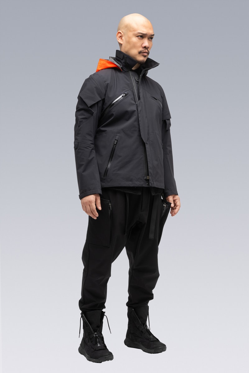 ACRONYM Fall/Winter 2020 FW20 Items Errolson Hugh Munich Michaela Sachenbacher J1B-GT 3L Gore-Tex Pro Interops Jacket 2L Gore-Tex Infinium™ Windstopper® Rider Jacket Hand-Knit Air Jet Crewneck Sweater  Suri Alpaca Hand Gaiter Cashllama Long Sleeve Zip Shirt Jacket Hand-Knit Suri Alpaca Neck GaiterCashllama Silk Blend Hand Gaiter