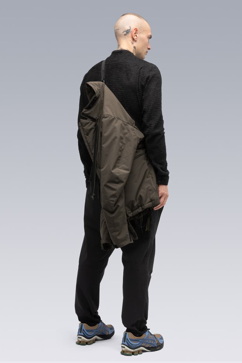 ACRONYM Fall/Winter 2020 FW20 Items Errolson Hugh Munich Michaela Sachenbacher J1B-GT 3L Gore-Tex Pro Interops Jacket 2L Gore-Tex Infinium™ Windstopper® Rider Jacket Hand-Knit Air Jet Crewneck Sweater Suri Alpaca Hand Gaiter Cashllama Long Sleeve Zip Shirt Jacket Hand-Knit Suri Alpaca Neck GaiterCashllama Silk Blend Hand Gaiter